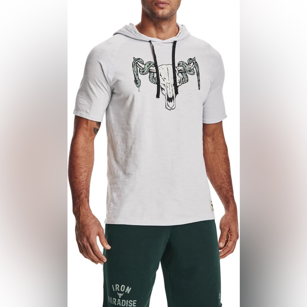 Under Armour UA PROJECT ROCK CC SS HD Hooded Short Sleeve Top